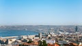view of Marseilles city and port under blue sky Royalty Free Stock Photo