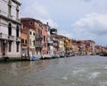 View of the marvelous architecture along the Grand Canal in Venice, Italy