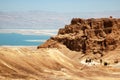 View of Masada and Dead Sea Royalty Free Stock Photo