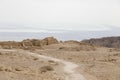 View from Masada in Israel to the dead sea Royalty Free Stock Photo