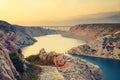 View from the Maslenica Bridge Royalty Free Stock Photo