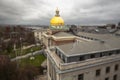 View upon Massachusetts state house and News service., Boston. Royalty Free Stock Photo