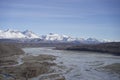 View of Matanuska river in winter time