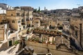 View of Matera Sasso Barisano district seen from the viewpoint L