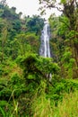 View of Materuni waterfall on foot of the Kilimanjaro mountain in Tanzania Royalty Free Stock Photo