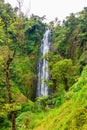 View of Materuni waterfall on foot of the Kilimanjaro mountain in Tanzania Royalty Free Stock Photo