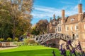 View of Mathematical Bridge. Cambridge, England Royalty Free Stock Photo