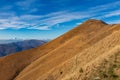 View of Matterhorn and dufourspitze from San Primo Mountain Royalty Free Stock Photo