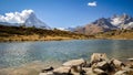 View of the Matterhorn from the Leisee near Zermatt Switzerland Royalty Free Stock Photo