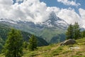 View on Matterhorn, the most iconic peak of Switzerland Royalty Free Stock Photo