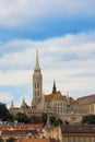 View on the Matthias Church and the Buda side of Budapest, Hungary