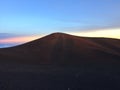 View from Mauna Kea Mountain during Sunset on Big Island in Hawaii. Royalty Free Stock Photo