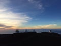 View from Mauna Kea Mountain during Sunset on Big Island in Hawaii. Royalty Free Stock Photo