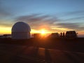 View from Mauna Kea Mountain during Sunset on Big Island in Hawaii. Royalty Free Stock Photo