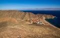 View from mauntain to Hyatt hotel near Taba city, Egypt