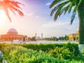 View of Mausoleum of Habib Bourgiba, Monastir, Tunisia. Sunset Royalty Free Stock Photo