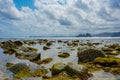 View of Mawi rocky Beach, Lombok Island, Indonesia