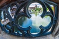 View from Maxbrucke bridge, built in 1457, towards the Fronveste bridge over Pegnitz river and Schlayerturm tower, Nuremberg, Royalty Free Stock Photo