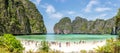 View at the Maya bay at Phi Phi island in Andaman Sea near Ao Nang in Thailand