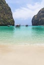 View of maya bay in phi phi Island, krabi, thailand. Royalty Free Stock Photo