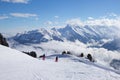 view of Mayrhofen ski resort, Austrian Alps Royalty Free Stock Photo