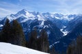 view of Mayrhofen ski resort in winter time, Austria Royalty Free Stock Photo