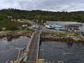 View of McLoughlin Bay Ferry Terminal near small village Bella Bella on Campbell Island, part of the Inside Passage.