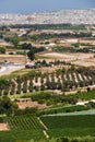 The view from the Mdina to the countryside surrounding the old c Royalty Free Stock Photo