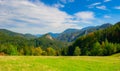 view of a meadow in austria stretched alongisde the famous semmering bahn walking track...IMAGE