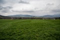 View from meadow between Jablunkov and Pisecna in easternmost part of Czech republic Royalty Free Stock Photo