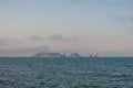 Panoramic of the Medes Islands, in the Mediterranean sea. Costa Brava, Spain Royalty Free Stock Photo