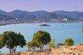 Beautiful view of Aegian sea. North Macedonia. Royalty Free Stock Photo