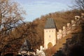 View of the medieval castle of the mountains and hills of the Czech Republic Prague