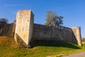 View of medieval castle walls Royalty Free Stock Photo