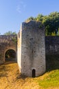 View of medieval castle walls Royalty Free Stock Photo