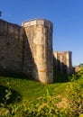 View of medieval castle walls Royalty Free Stock Photo