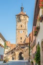 View at the Medieval Klingertor tower in Rothenburg ob der Tauber, Germany