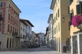 View of a medieval old street, Spilimbergo, Italy Royalty Free Stock Photo