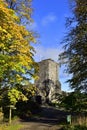 View of Medieval Scottish Castle in Autumn Royalty Free Stock Photo
