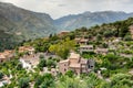 View of a medieval street in the Old Town of the picturesque Spanish-style village Fornalutx, Majorc Royalty Free Stock Photo