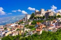 View of medieval town Celano, Province of L'Aquila, Abruzzo, Ita