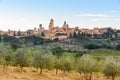 View of the medieval town and towers of San Gimignano, Tuscany, Italy Royalty Free Stock Photo