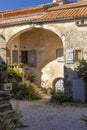 View of the medieval village of La Couvertoirade in Larzac, Aveyron, France