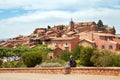 View of the medieval village Roussillon Royalty Free Stock Photo