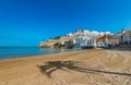 View of the medieval walled city of Peniscola, Valencia, Spain