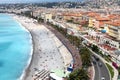 View upon the Mediterranean and Cours Saleya market, Nice Royalty Free Stock Photo