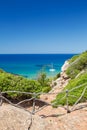 View on Mediterranean sea from Cami de Cavalls Royalty Free Stock Photo