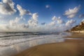 View of Mediterranean Sea coastline, Netanya, Israel