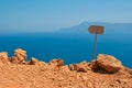 View of Mediterranean sea from island of Crete