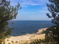 View into the mediterranean sea, National Park of the Calanques of Cassis, France Royalty Free Stock Photo